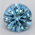 Round Brilliant Cut Lab-Grown Diamond – 3.0 ct, Fancy Vivid Blue, VVS2 Clarity – IGI Certified (Report #788625377)
